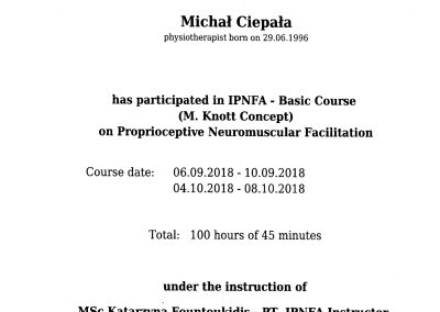 Michał-certificate IPNFA